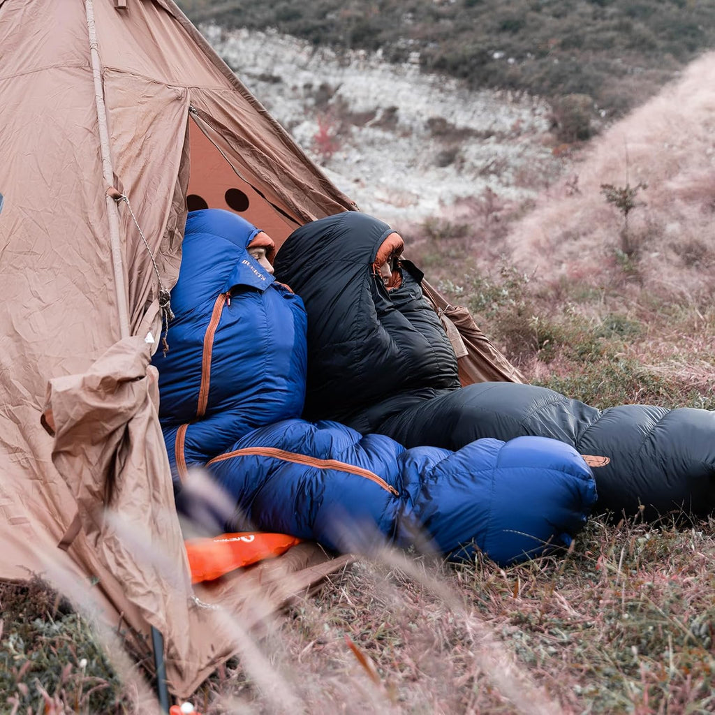 Down Backpacking Sleeping Bag.Cold Weather Sleeping Bag 30°F 20°F 10°F (Multiple Temperature Options), XL Large 4 Season Sleeping Bag for Adults Camping Hiking Mountaineering