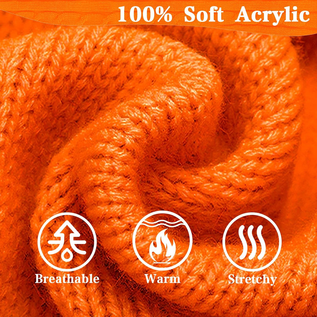 PUPTECK Winter Dog Cat Sweater Coat - Soft Cold Weather Clothes Knitwear for Kitties &amp; Small Dogs Indoor Outdoor Walking Warm, Knitted Classic for Doggies Kitties Girls Boys, Orange M