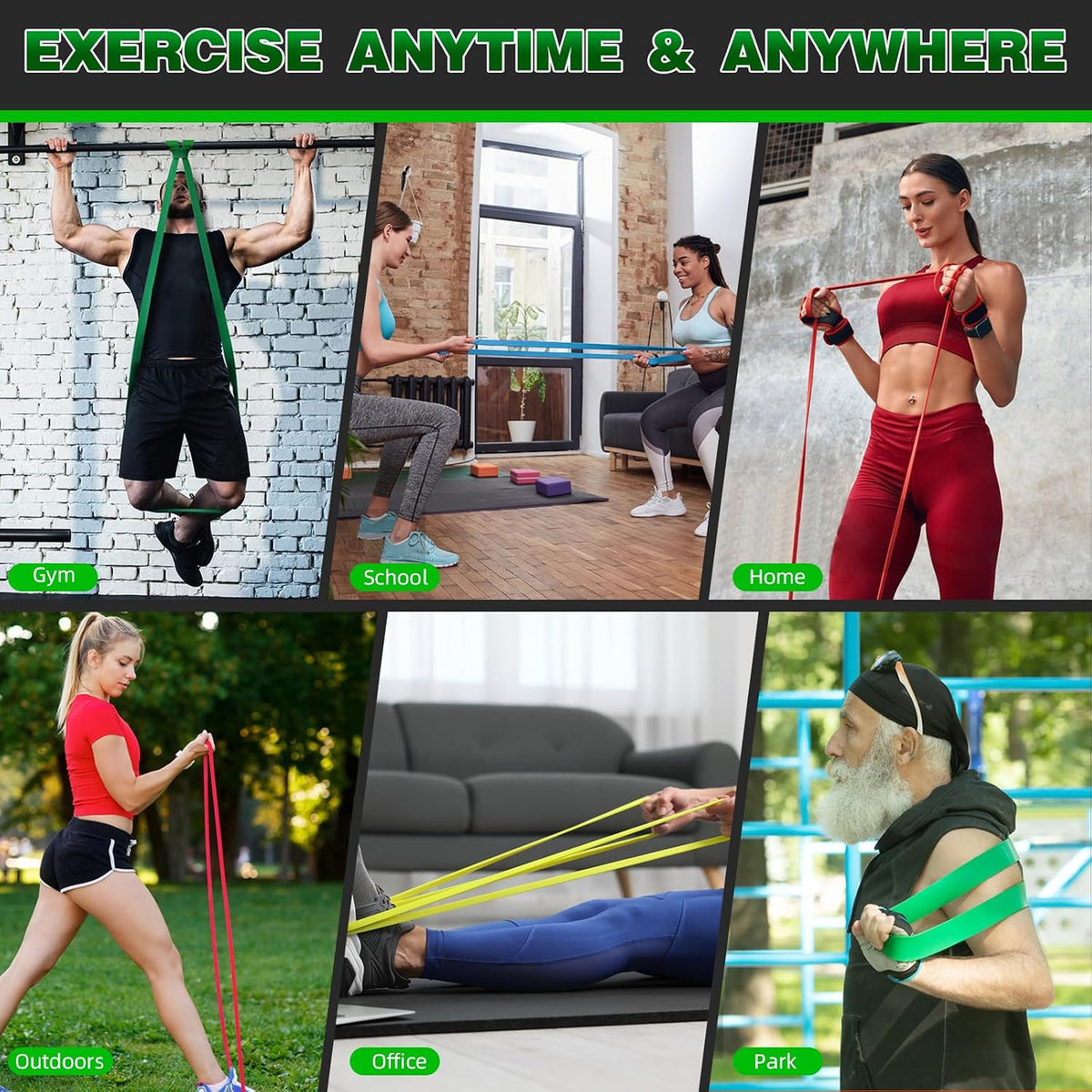 Resistance Bands for Working Out, 5-125LBS Pull Up Assist Bands Set