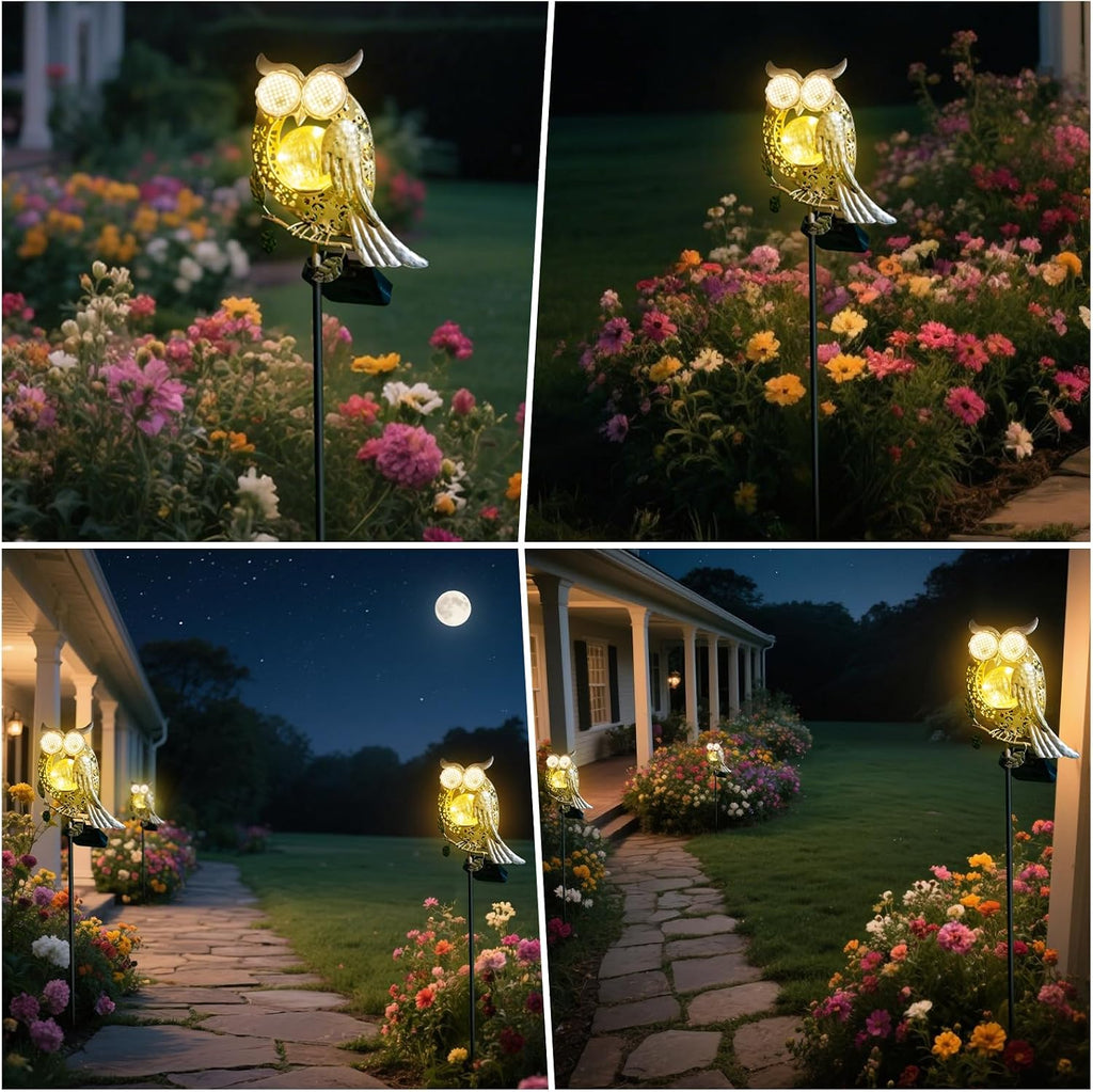 SRNPMIU Solar Lights Outdoor Decor, Solar Owl Yard Decorations Outdoor