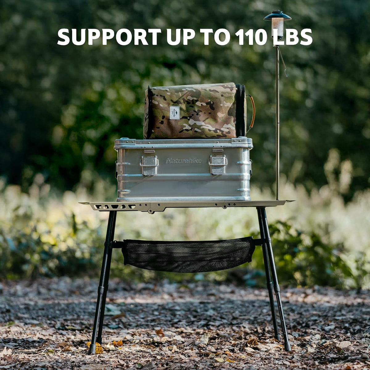 Naturehike Tactical Camping Table - Adjustable Height, 5.7 lbs, Quick Setup
