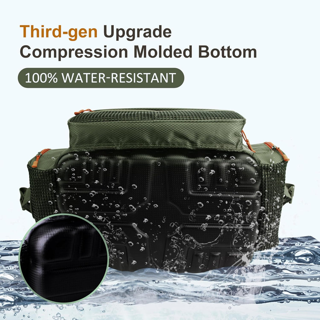 Fishing Tackle Box Bag - Fishing Bags for Saltwater or Freshwater (#Green) Fishing Tackle Bags - Padded Shoulder Strap - Tackle Bag for 3600 3700 Tackle Box