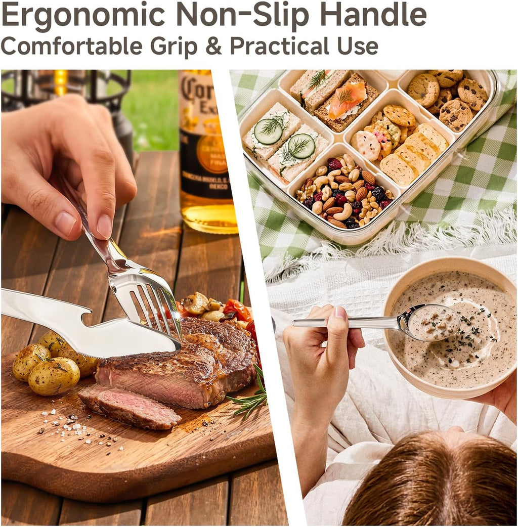 Travel Utensils with Magnetic Case