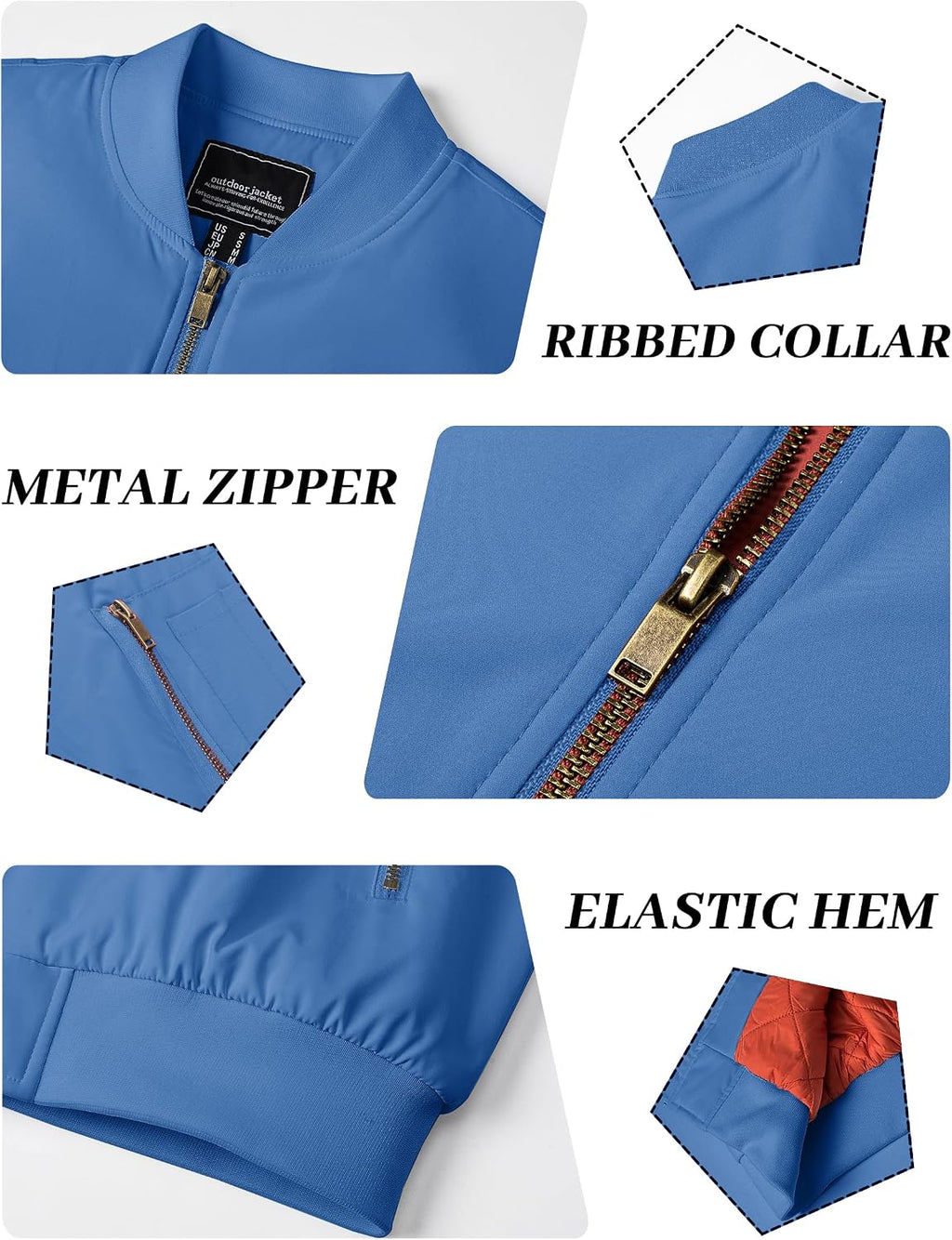 KEFITEVD Men's Bomber Jackets Winter Windbreaker Warm Full Zip Casual Coats