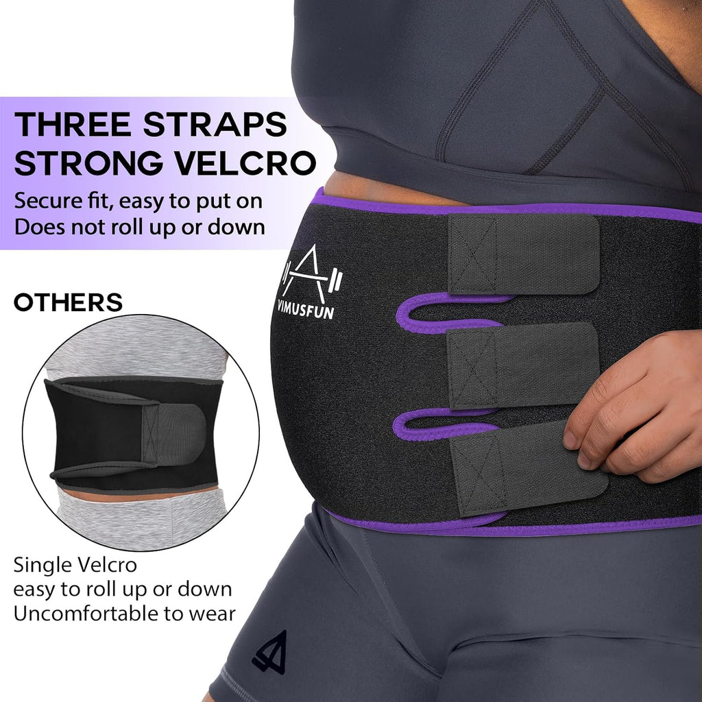 VIMUSFUN Waist Trimmer Belt Men Sweat Band Stomach Wrap, Waist Trainer for Women Workout
