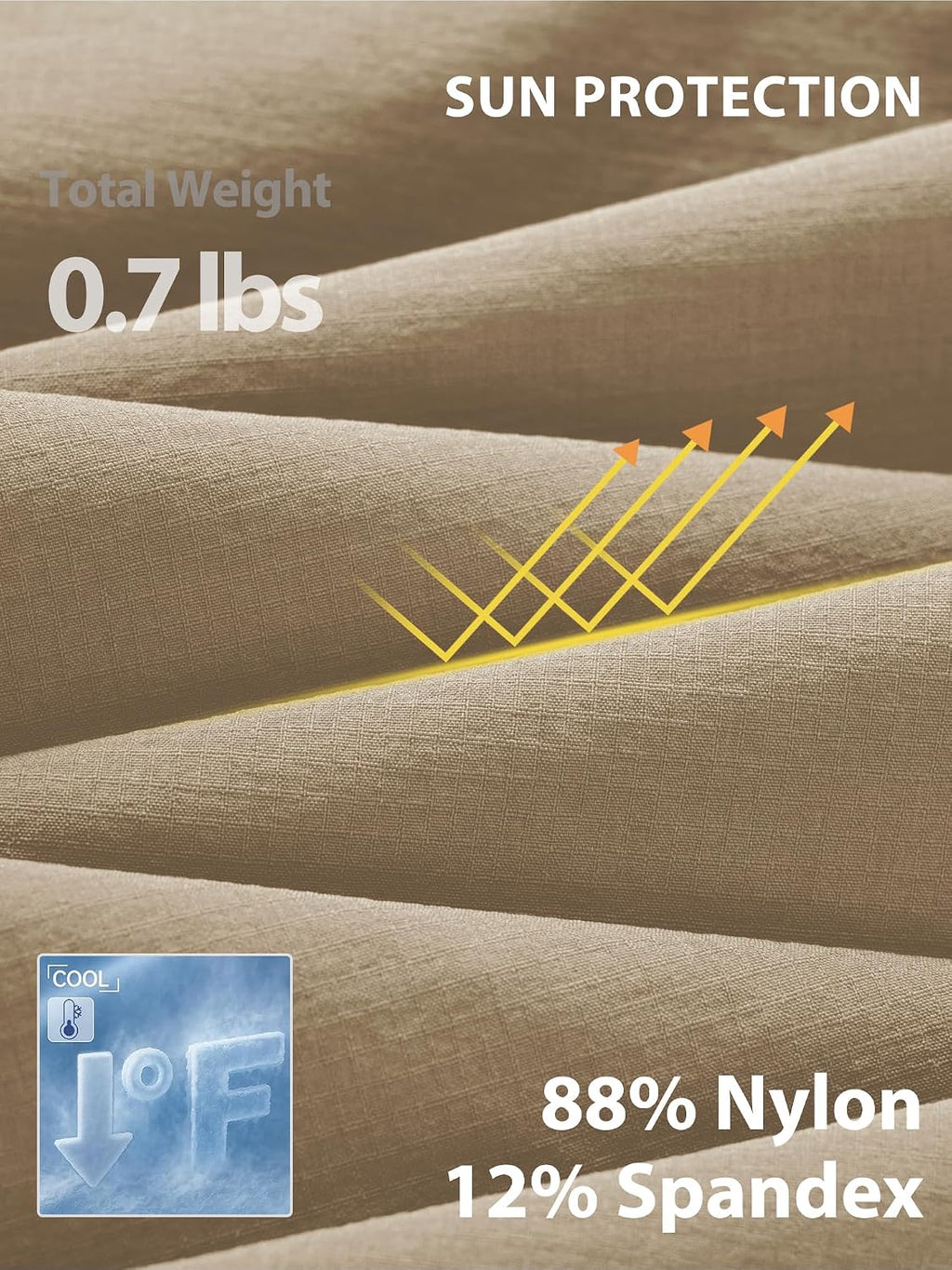 Mens Hiking Pants Lightweight Cargo Work Tactical Nylon Stretch Waterproof Quick Dry Fishing Travel Outdoor 6 Pockets