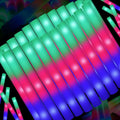 SHQDD 44 PCS Foam Glow Sticks Bulk with 3 Modes Colorful Flashing, Glow Sticks Pack, Foam Light Up Sticks, Glow in Dark Party Supplies for Wedding, Raves, Party, Halloween, 4th of July