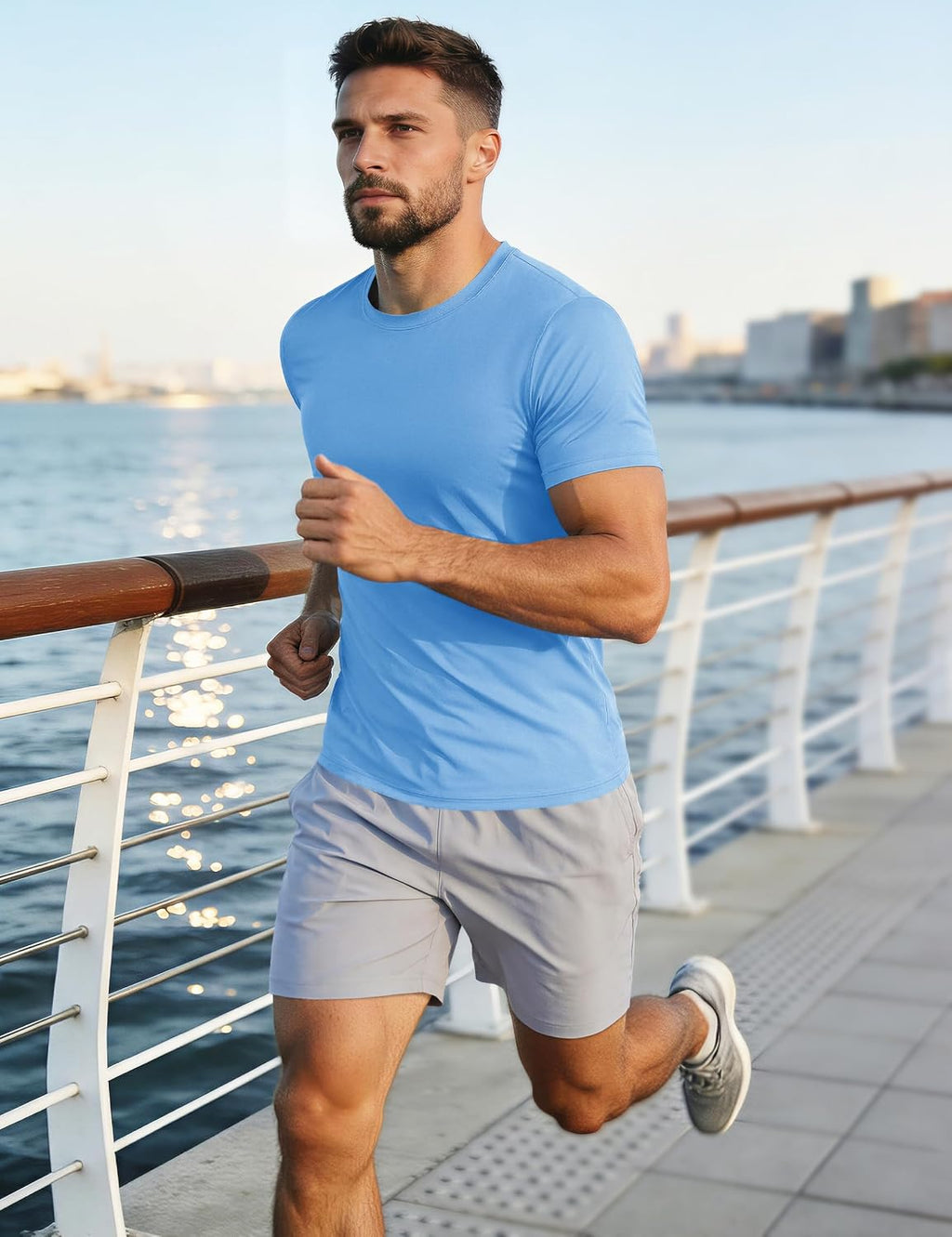 MAGCOMSEN Men's Short Sleeve UPF 50+ T-Shirt Quick Dry Workout Athletic Running Swim Tops Tee Rash Guard Performance Shirts