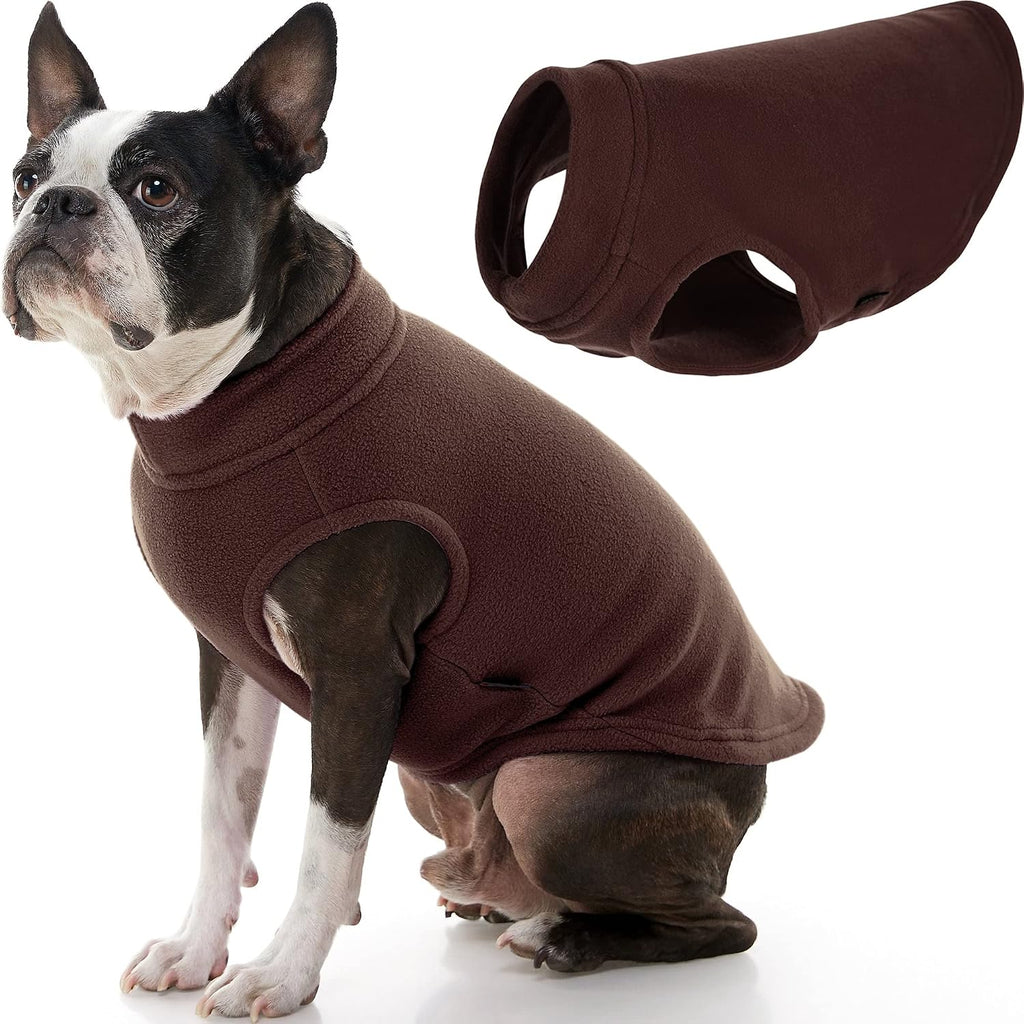Gooby Stretch Fleece Vest Dog Sweater, Grass Green, Medium