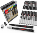 TOOLI-ART Black And White Acrylic Paint Markers Paint Pens Set For Rock Painting, Canvas, Mugs, Metal, Glass Paint, Fabric, Wood, DIY. Non Toxic, Quick Dry,Waterbas (EXTRA FINE)