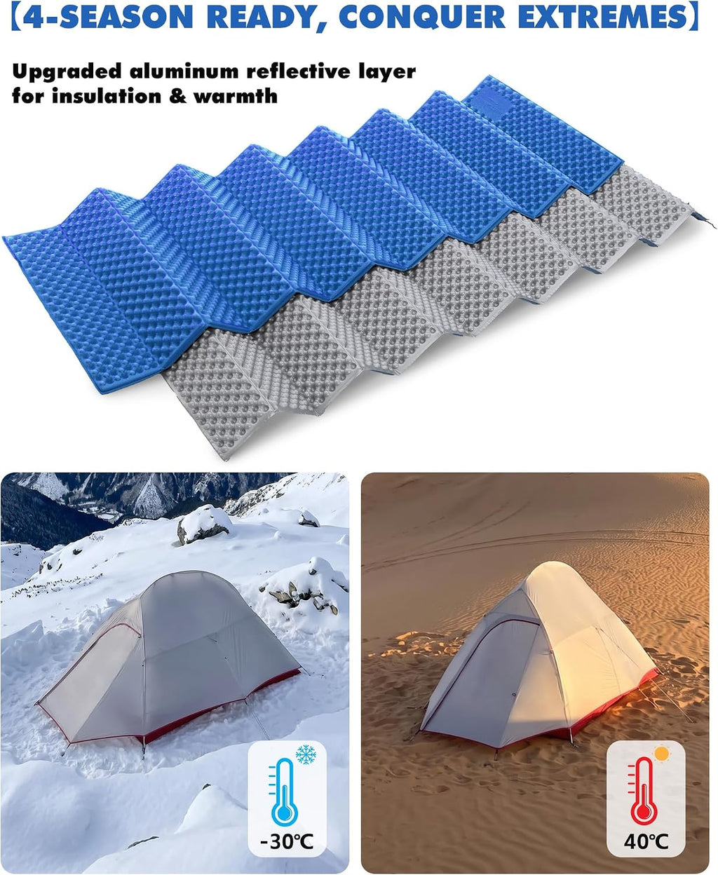 Camping Sleeping Pad, Lightweight Closed Cell Foam