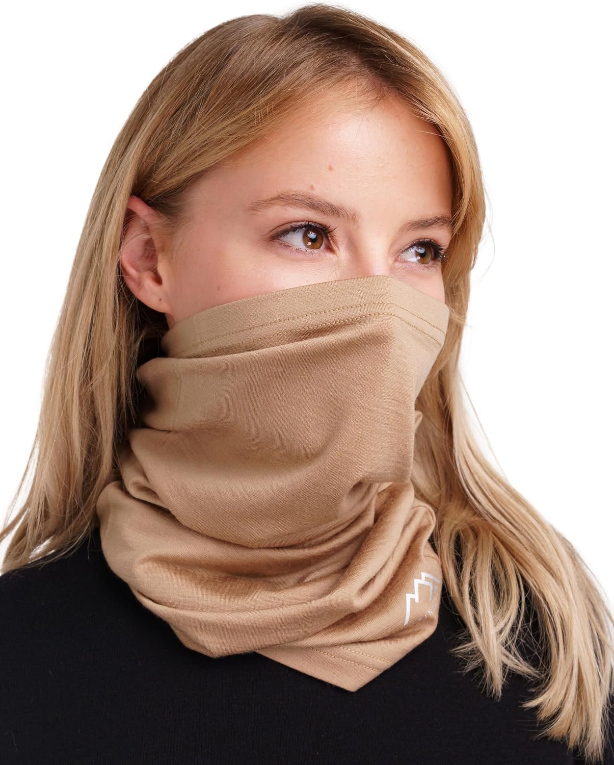 100% Merino Wool Neck Gaiter, 17.5um Face Mask, Unisex Neck Warmer 1-2 Pack