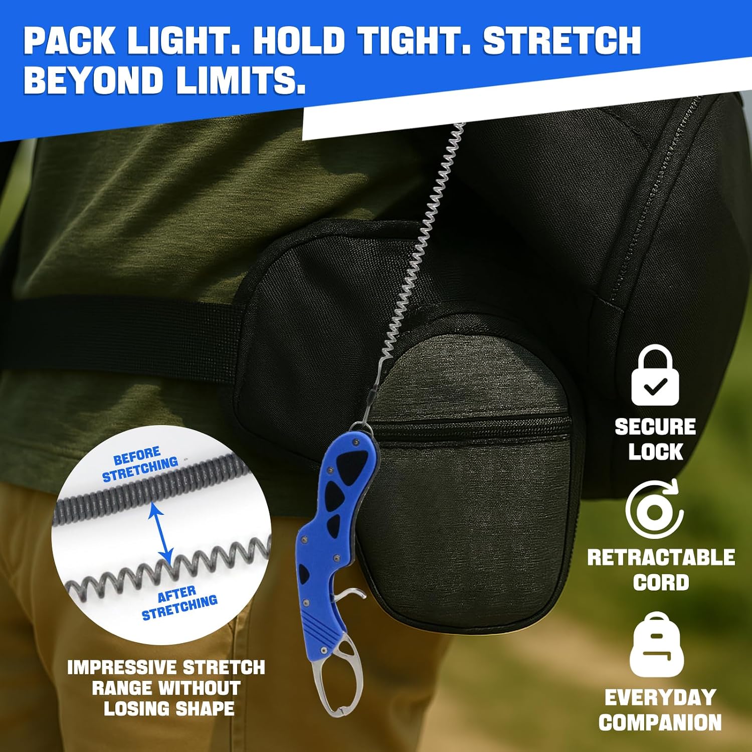 YZT High Strength Fish Gripper, Heavy Duty Stainless Steel Fishing Lip Grabber, Easy to Catch Fish,160g Portable Outdoor Men's Fishing Tools Gift,50 Pound Fish Grabber for Freshwater Saltwater