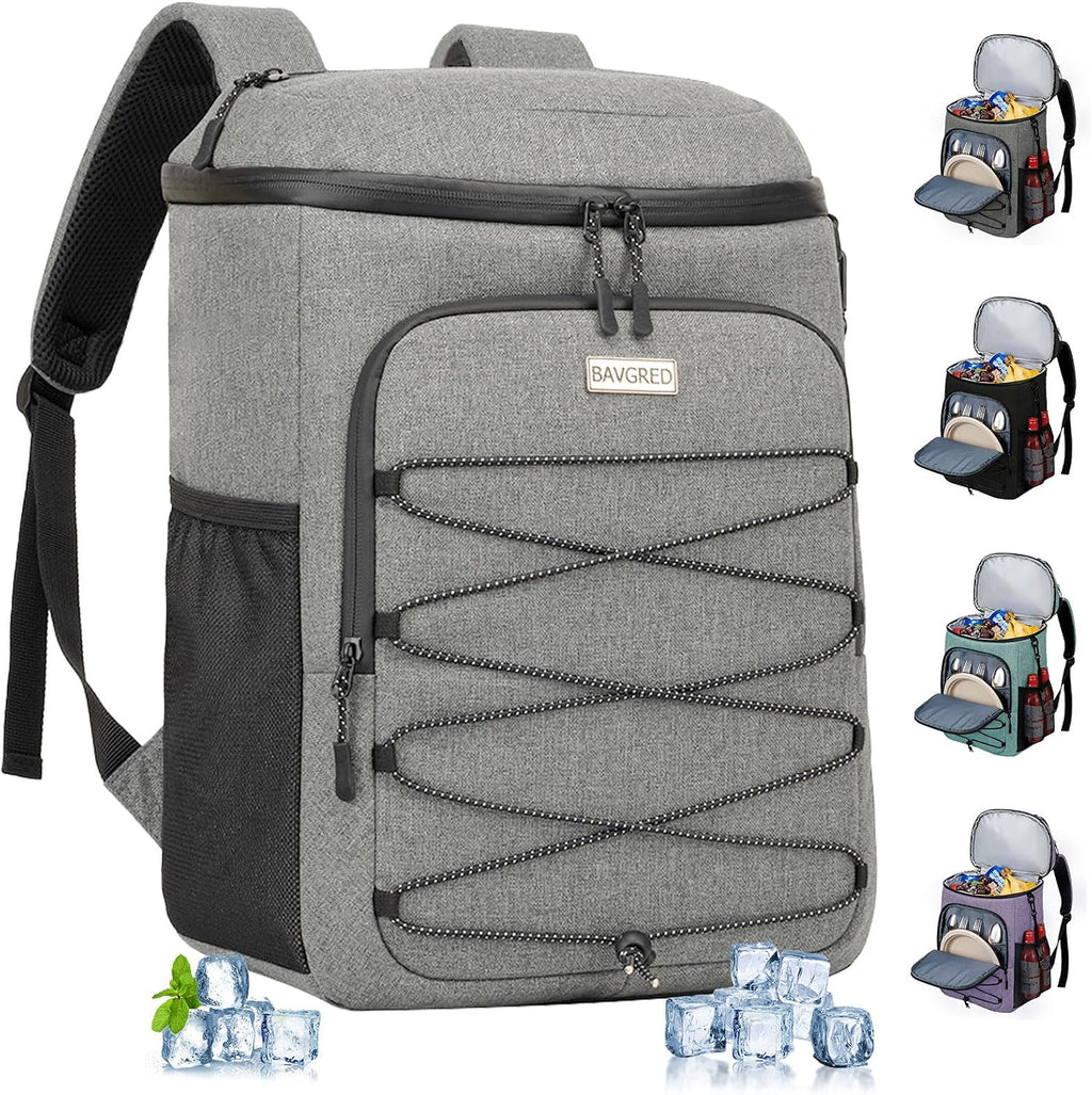 Cooler Backpack Insulated Leak Proof 30 Cans for Men Women,Waterproof Soft Cooler Bag，Lightweight Ice Chest Lunch Backpack for Beach Camping Picnic Travel Worksite Fishing