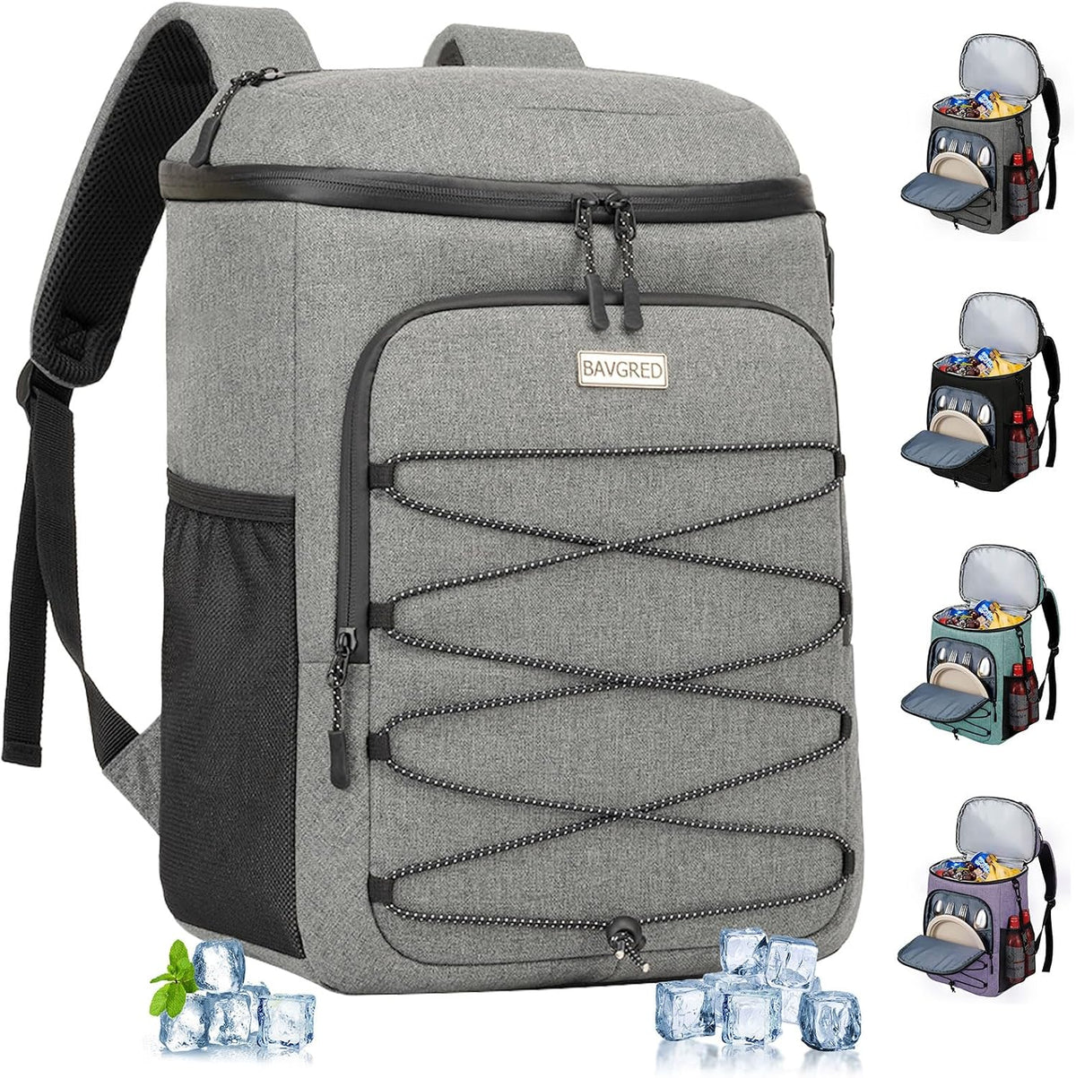 Cooler Backpack Insulated Leak Proof 30 Cans for Men Women,Waterproof Soft Cooler Bag，Lightweight Ice Chest Lunch Backpack for Beach Camping Picnic Travel Worksite Fishing