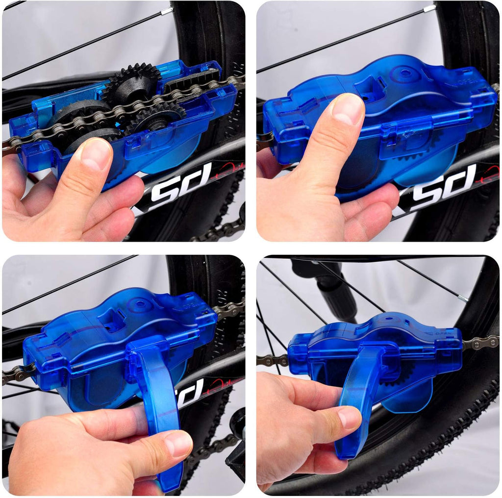 Bike Cleaner Tools, Chain and Gear Cleaning Brush Maintenance Kit for Bike & Motorcycle