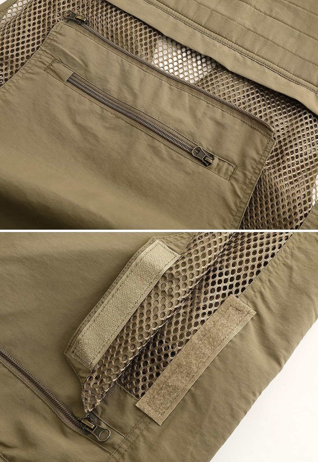 Hbufnha Outdoor Fishing Hunting Vest Multi Pockets Work Cargo Jacket
