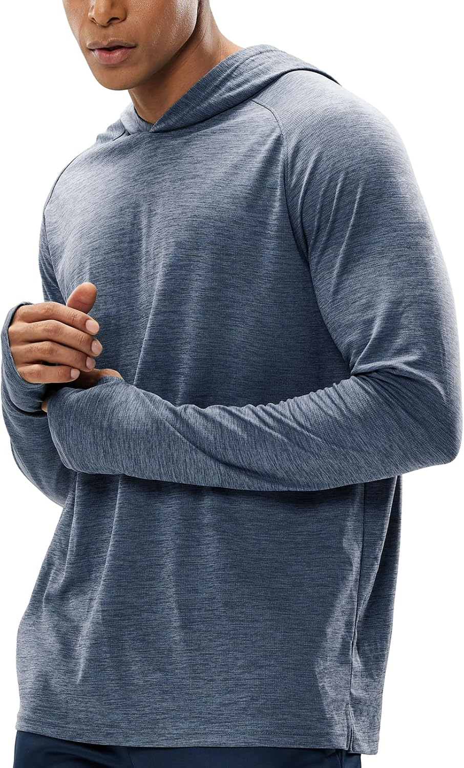 MIER Men's UPF 50+ Sun Hoodie Quick Dry Long Sleeve Shirts, Lightweight