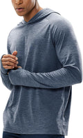 MIER Men's UPF 50+ Sun Hoodie Quick Dry Long Sleeve Shirts, Lightweight
