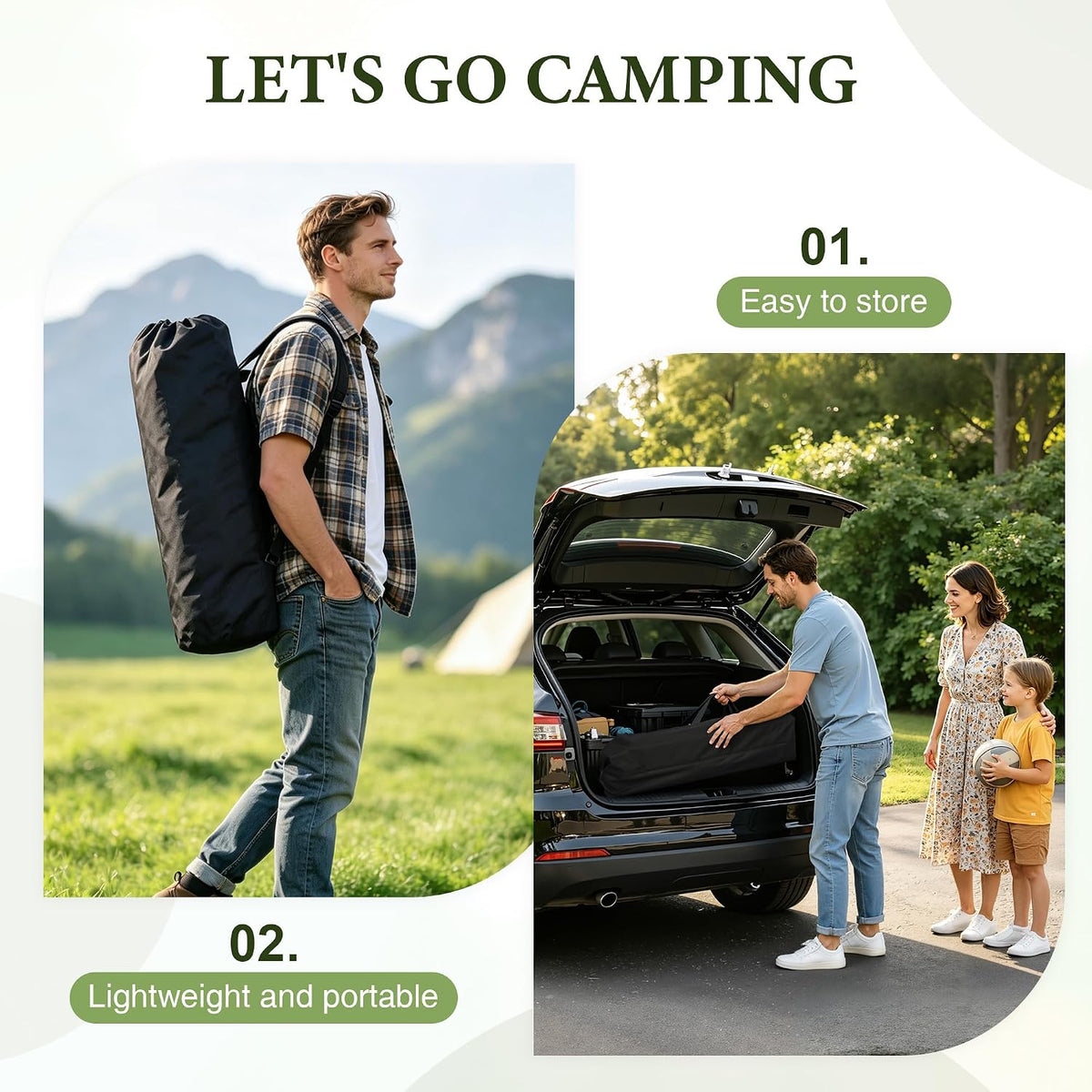 TrippleChain 4FT Folding Roll up Camping Table