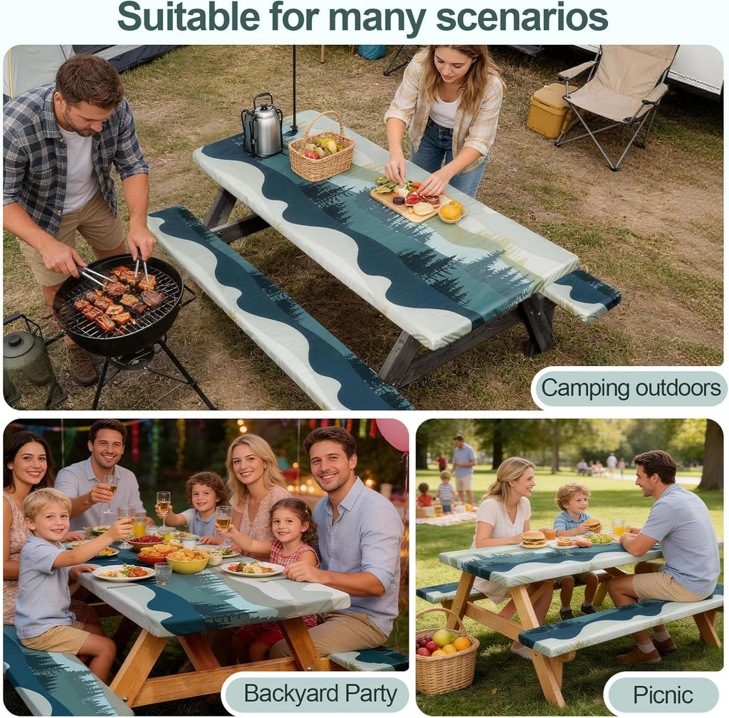 Play Tailor Picnic Table Cover Bench Covers Camping Essentials Tablecloth