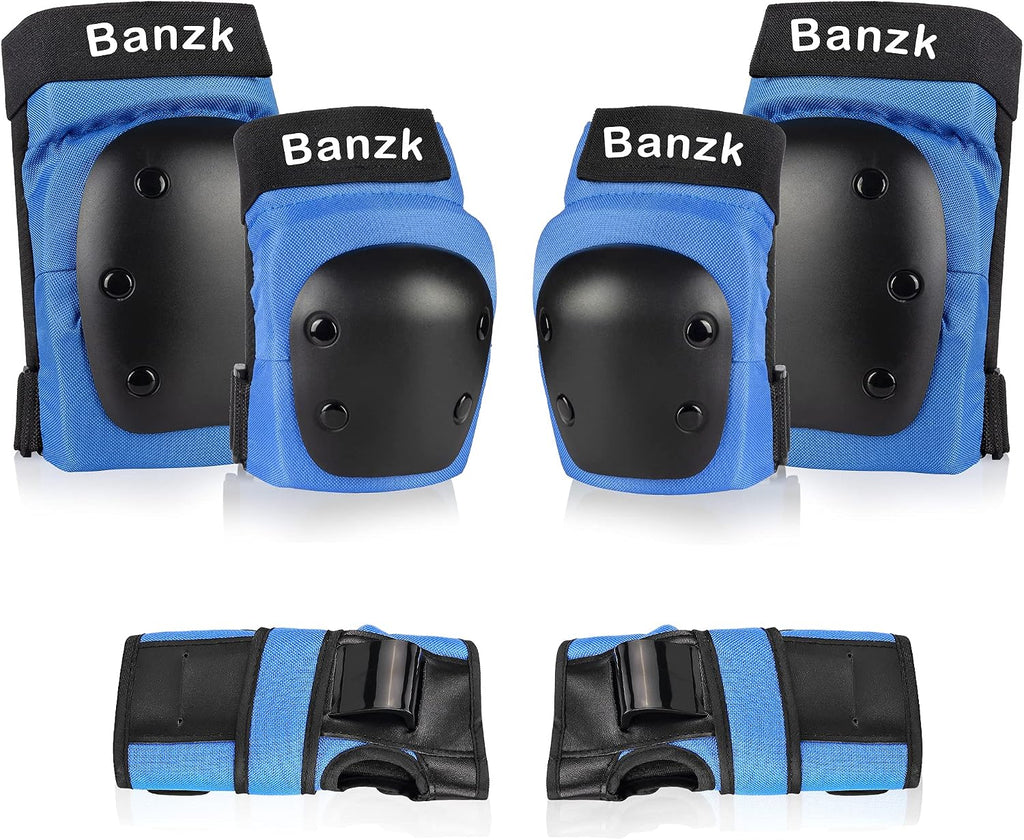 Adult Knee Pads Elbow Pads Wrist Guards for Adult Kids 6 in 1 Protective Gear Set for Skateboarding Biking Roller Skating Cycling Outdoor Sports