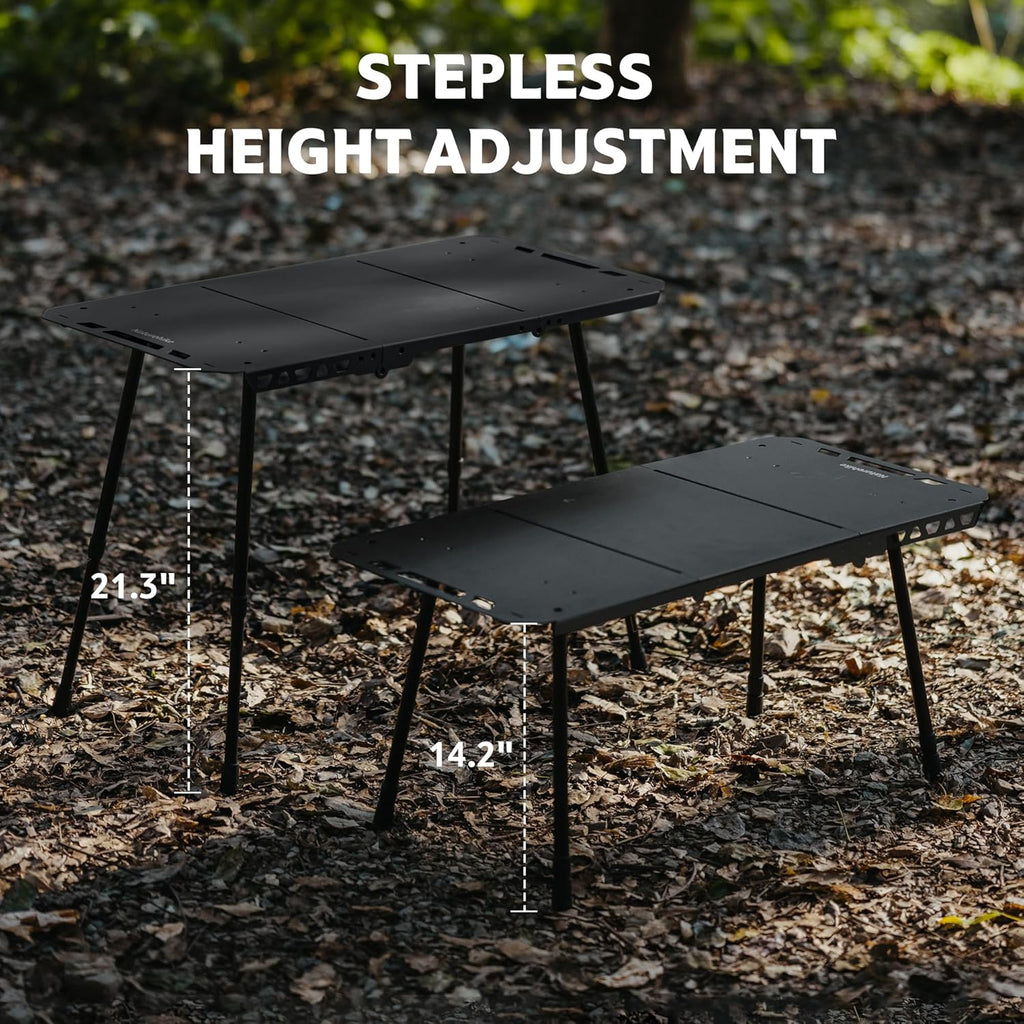 Naturehike Tactical Camping Table - Adjustable Height, 5.7 lbs, Quick Setup