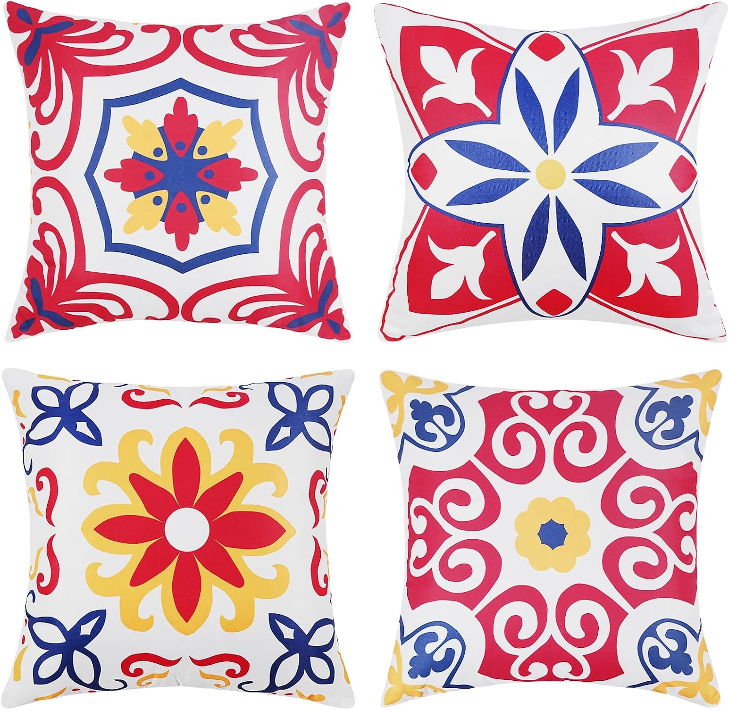 Pyonic Turquoise Outdoor Pillow Covers 18x18 inch Set of 4