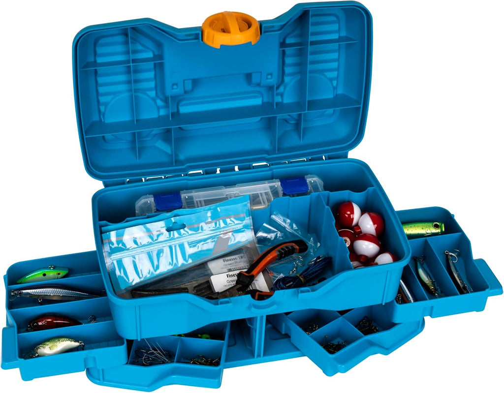 Flambeau Outdoors NextGen 4/0 M Tackle Box 4 Pivot Trays 23 Slots, Blue