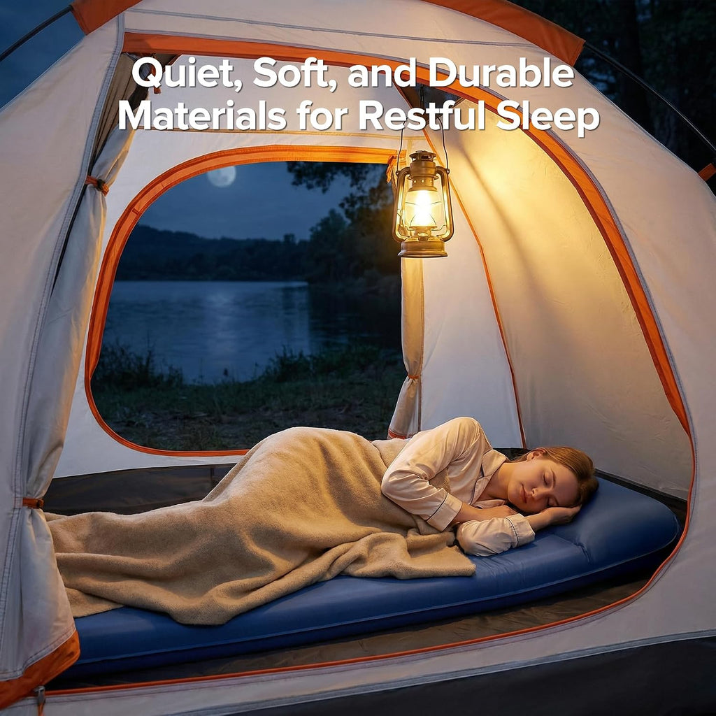 Self-Inflating Sleeping Pad, Foam Camping Mattress with Pillow