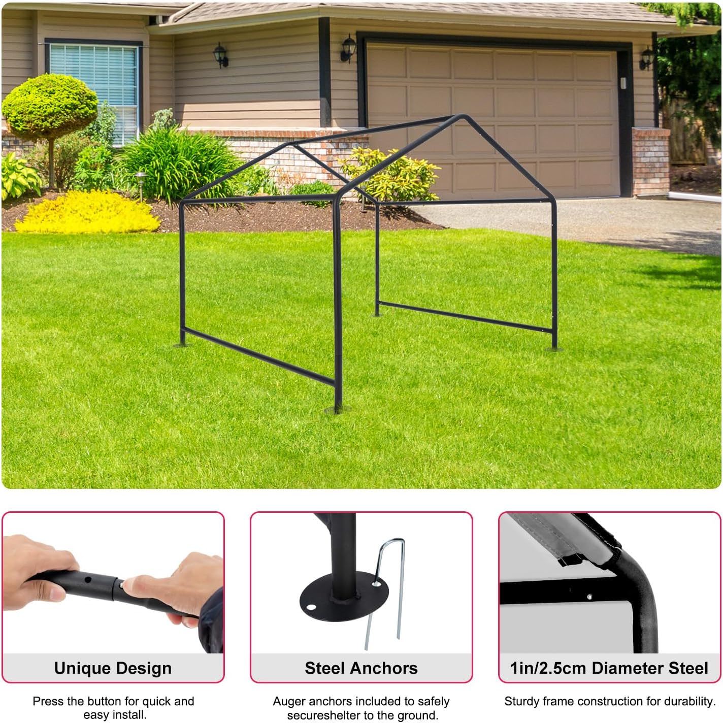 Outdoor Dog House for Small Dogs, Portable Pet Tent, Grey