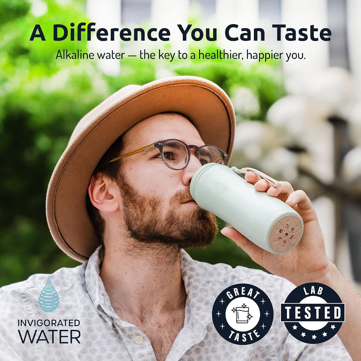 Invigorated Water pH ON-The-GO Alkaline Water Filter Pouch- Portable Alkaline Water Filtration System for Your Bottle, Pitcher, Jug, Container - High pH Water - Long-Life 105 Gallon/400 Litre (1-Pack)