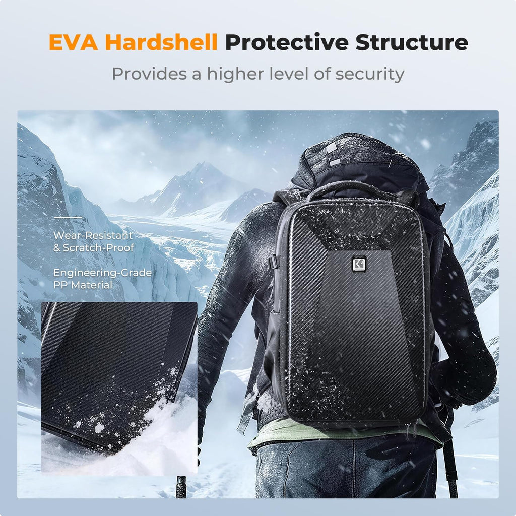 K&F CONCEPT Camera Backpack Bag, Drone Backpack with Pre-Scored Foam