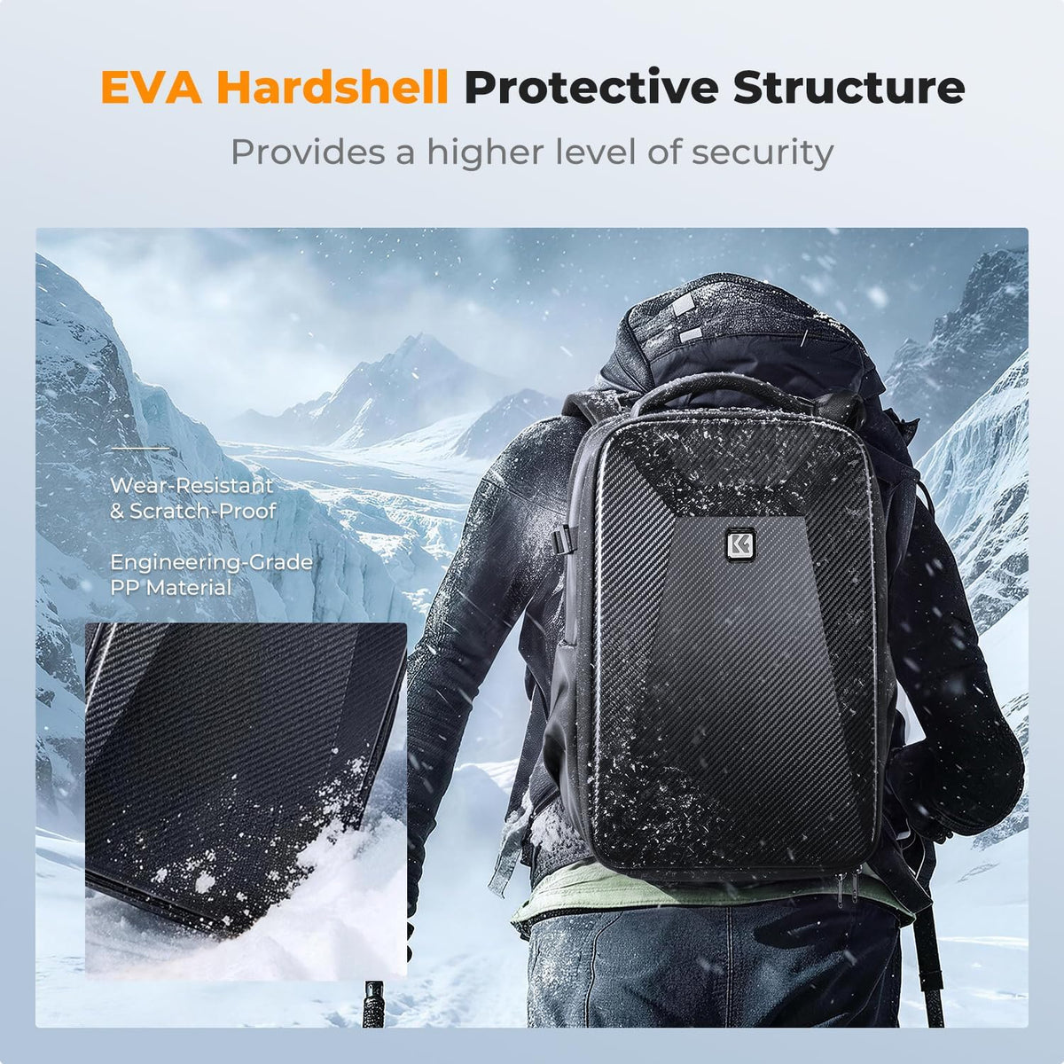 K&F CONCEPT Camera Backpack Bag, Drone Backpack with Pre-Scored Foam