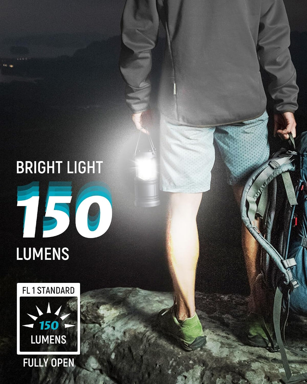 Lichamp 4 Pack LED Camping Lanterns, A4BK
