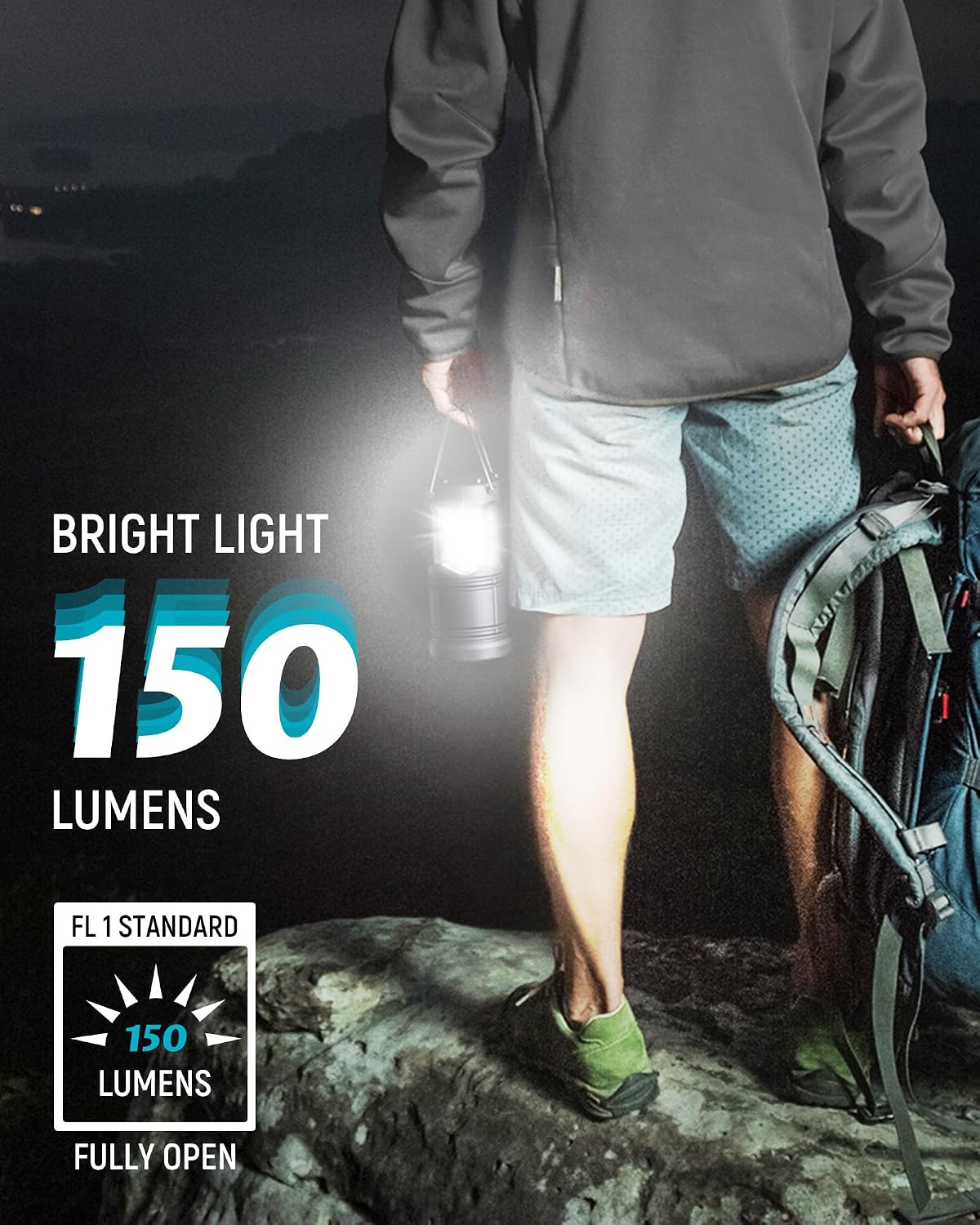 Lichamp 4 Pack LED Camping Lanterns, A4BK