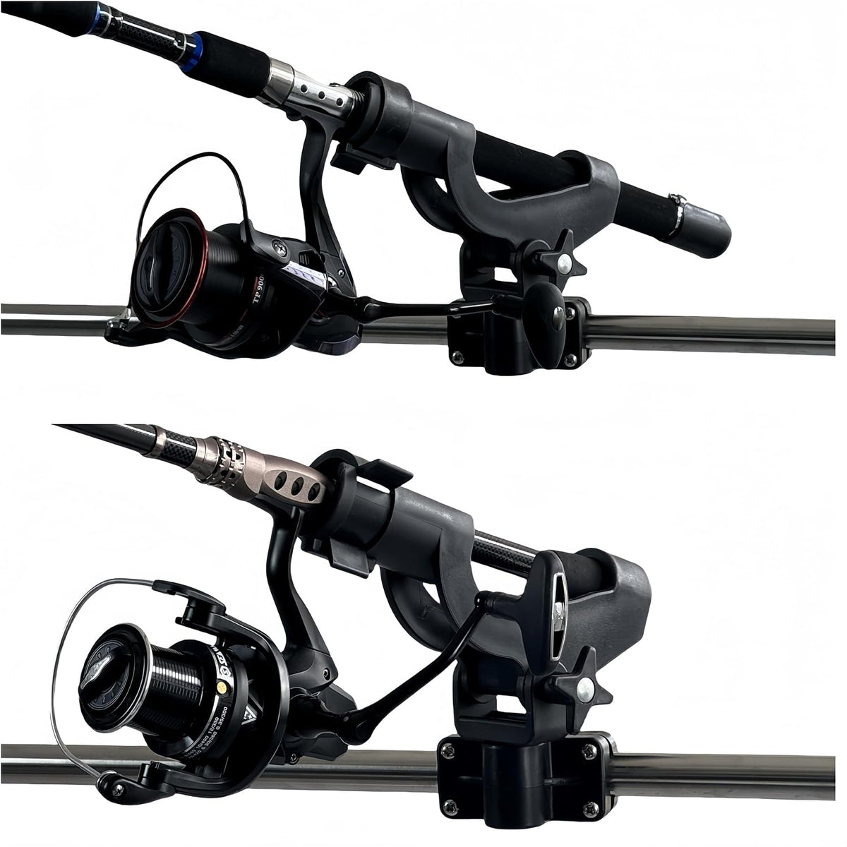 HiUmi Adjustable Rotatable Plastic Fishing Rod 3 Mount Rack Holder Bracket Boat Canoeing Rowing Mount Kit Kayak Side Rod Holder