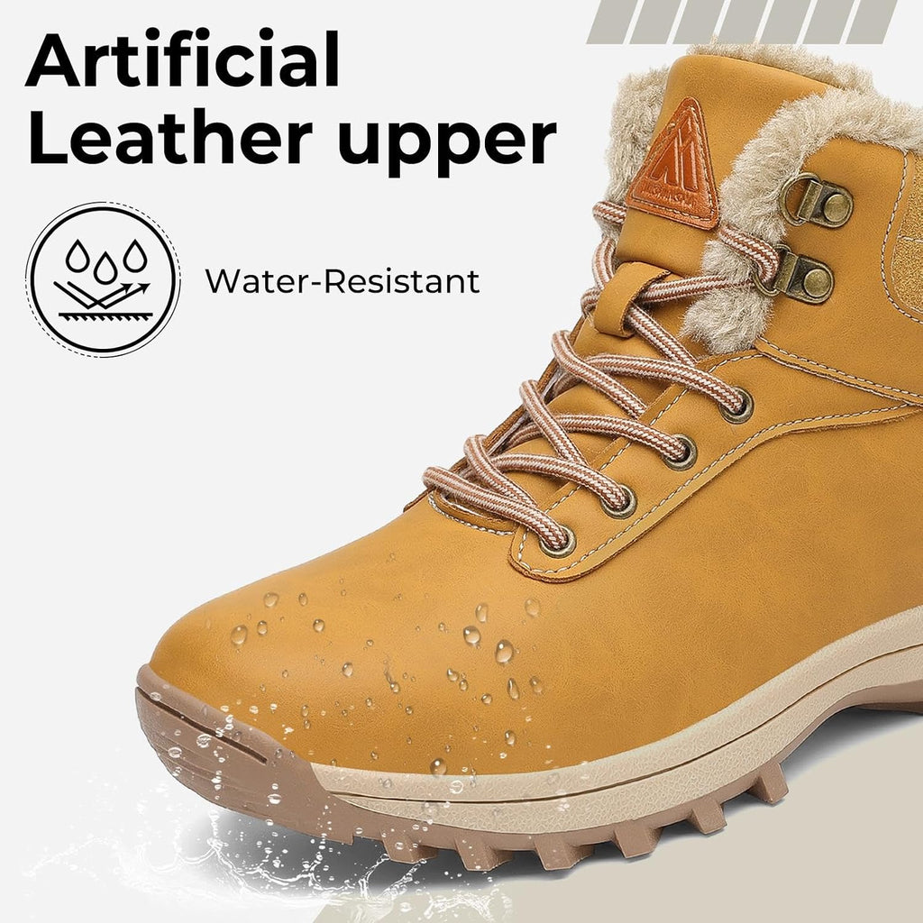 Mishansha Men's Waterproof Snow Boots, Warm Winter Boots