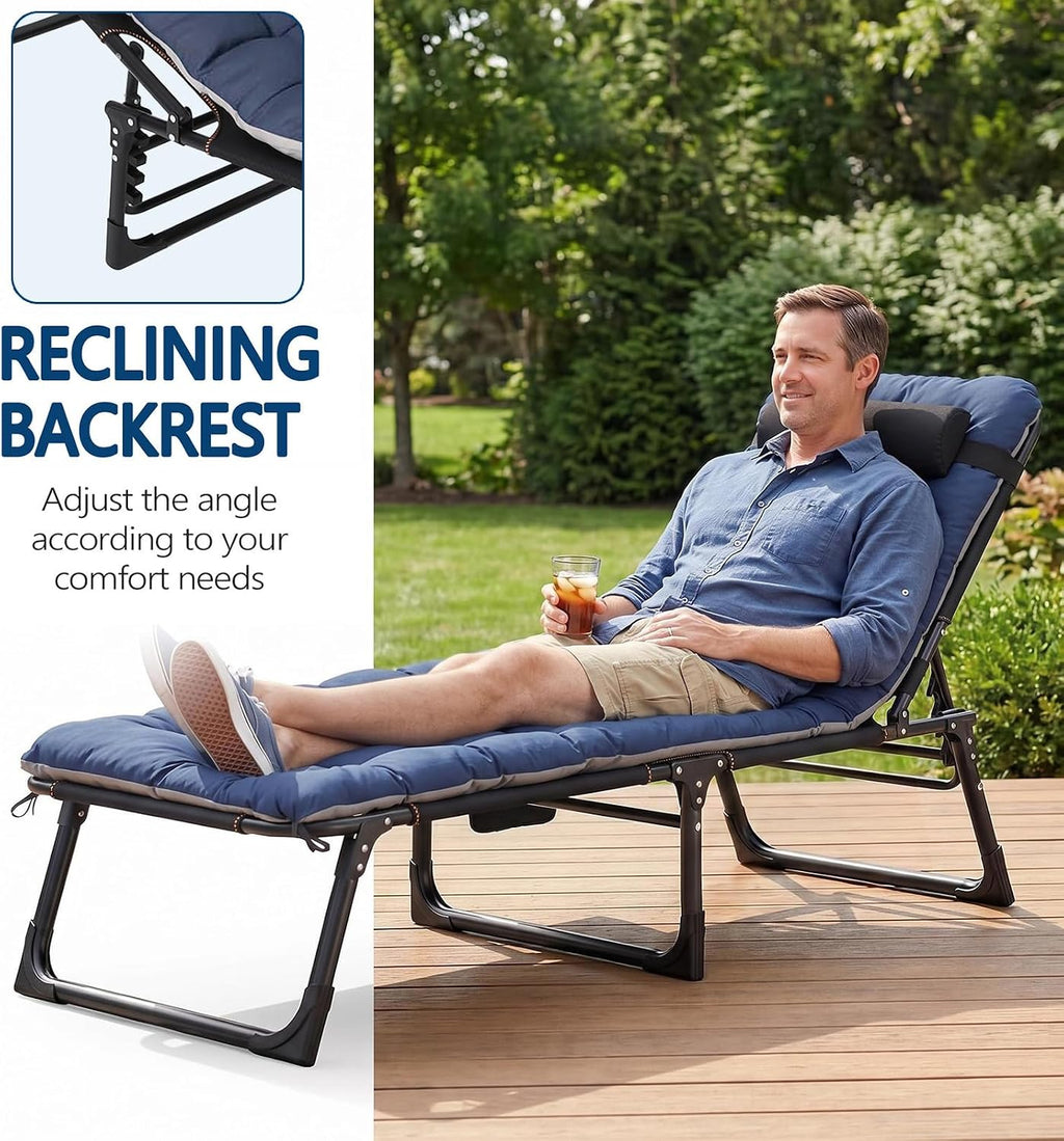 Garvee Foldable Camping Cot for Adults with Mattress
