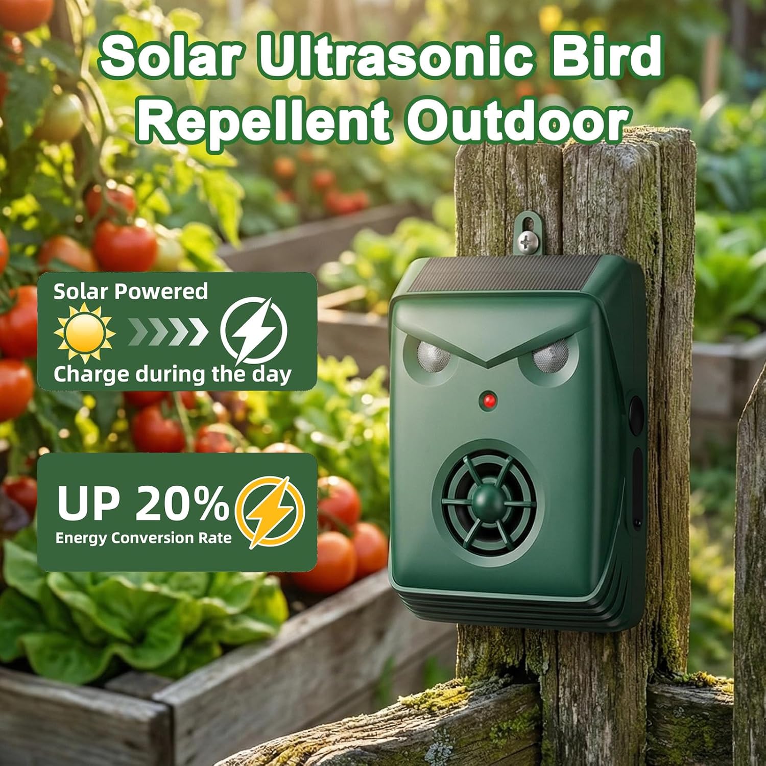 Solar Ultrasonic Bird Repellent Devices Outdoor Geese&Duck Deterrent