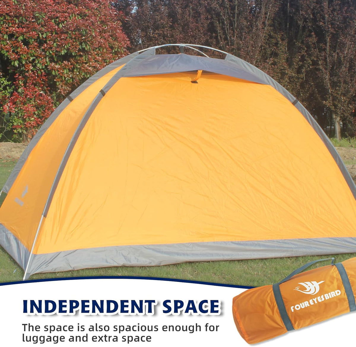 7.2 × 4 × 4 Feet Single Backpack Tent, Waterproof Camping and Hiking Tent can be Used by One Person, Light and Durable