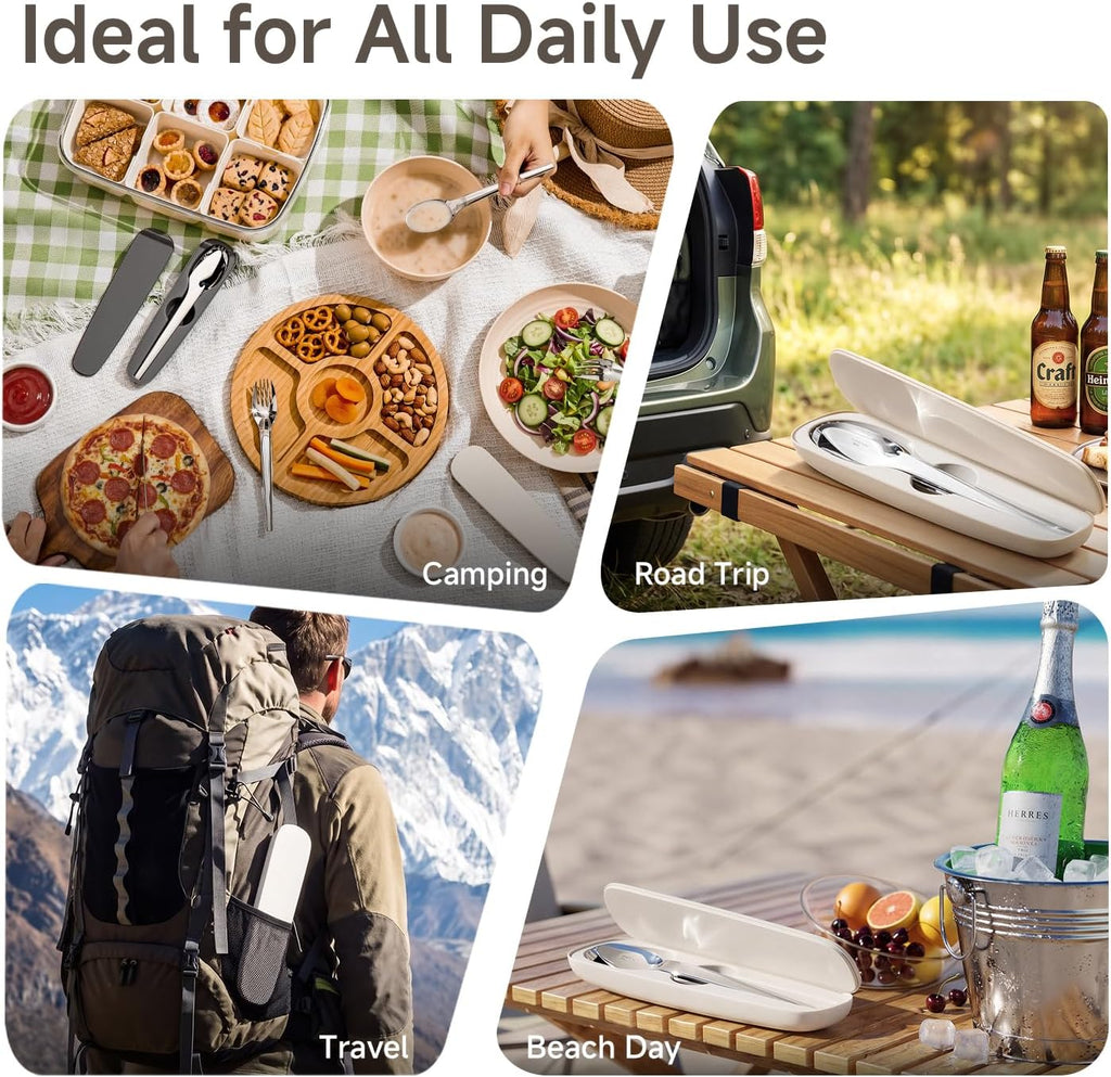 Travel Utensils with Magnetic Case