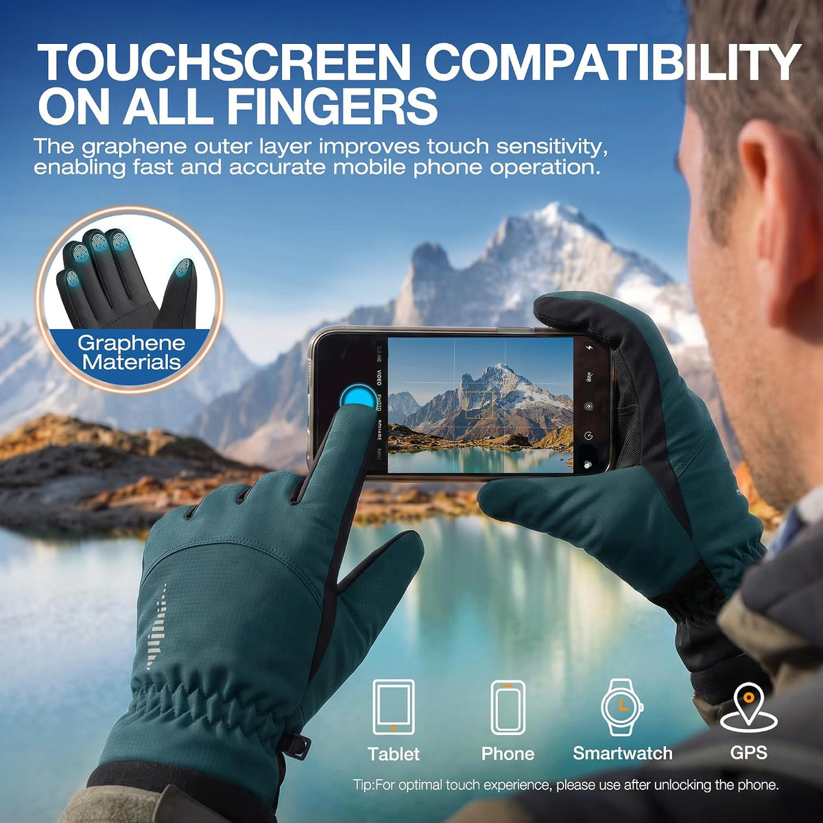 SIMARI Winter Waterproof Warm Gloves Women Men with Touchscreen Fingers, Ski Snow Windproof for Cold Weather Thermal, for Running Hiking Driving Cycling Outdoor Sports Daily Work