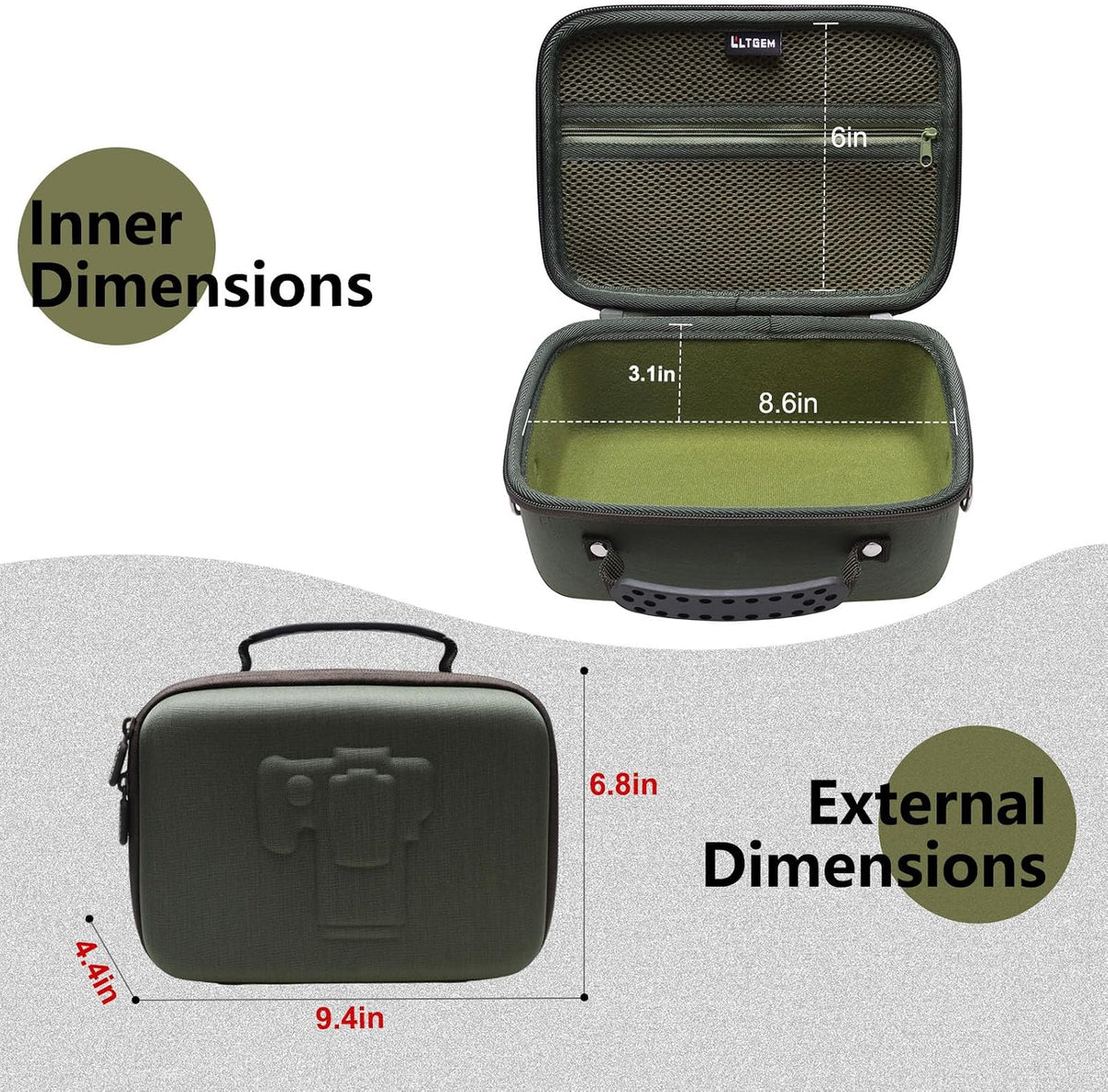 Small Camera Case Bag for Canon EOS Rebel T7/R50//R100 DSLR Camera Green