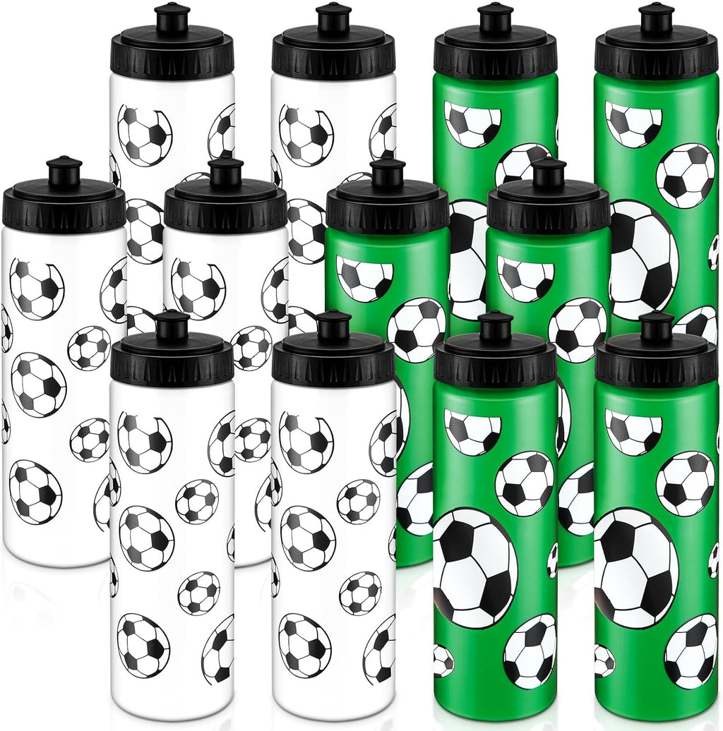 12 / 24 Pack Sports Water Bottles 20 oz Bottle Basketballs Party Favors Reusable Sports Squeeze Water Bottle for Party Favor Players Lovers Team Gifts Gym