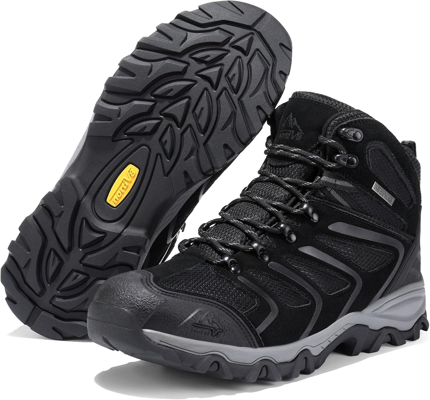 NORTIV 8 Men's Ankle High Waterproof Hiking Boots