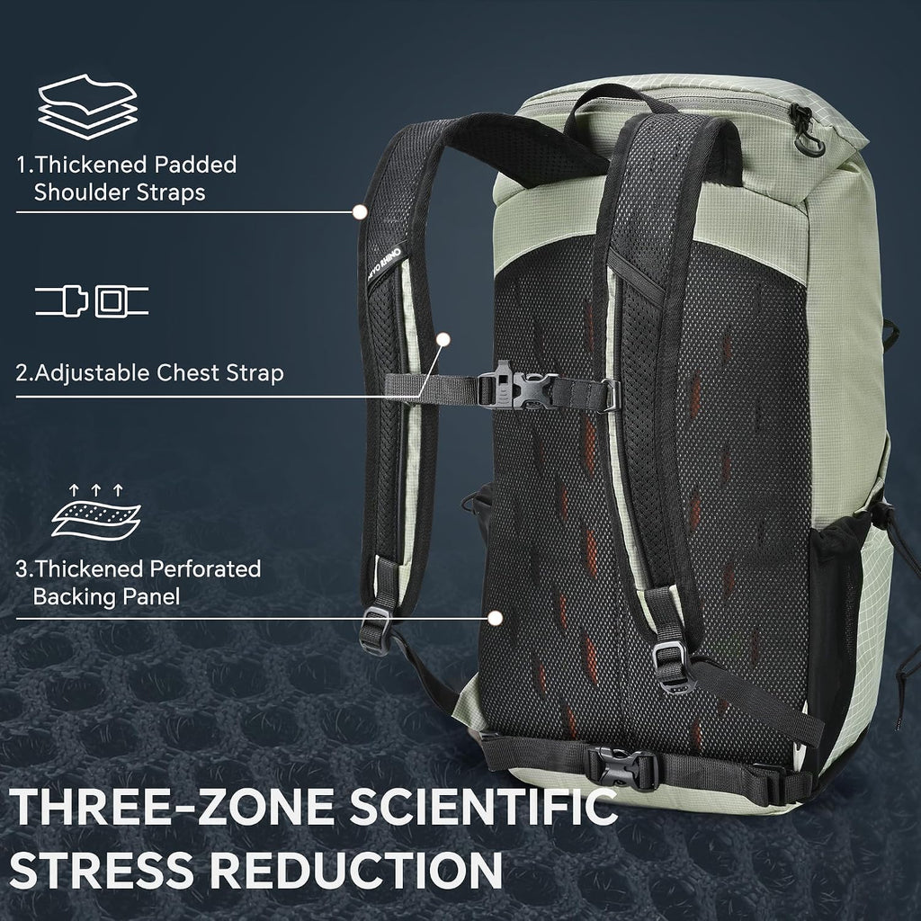 N NEVO RHINO 16L Hiking Backpack, Lightweight Daypack for Men Women