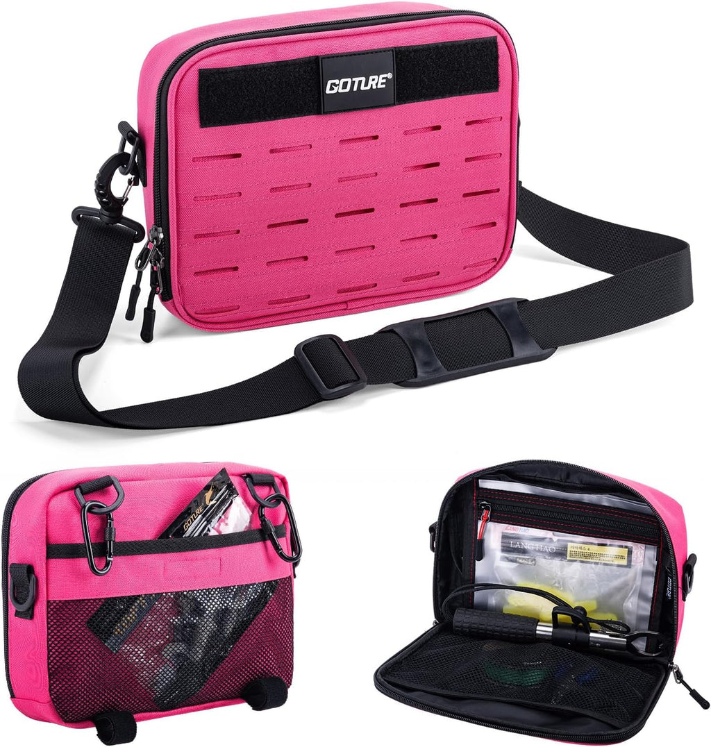 Goture Fishing Tackle Bag, Bait Binder with Detachable PVC Clear Sleeves