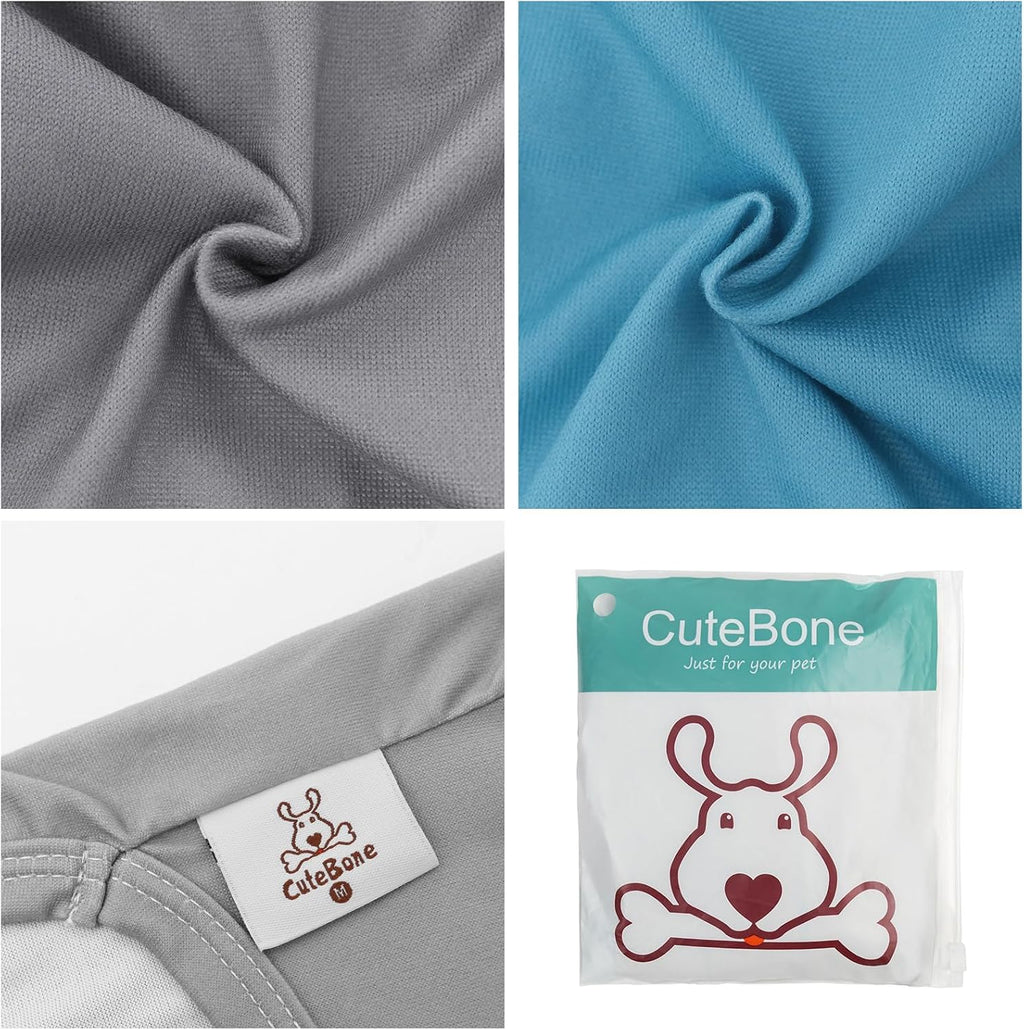 CuteBone Dog Shirts 2-Pack Soft Pet Clothes Breathable Summer Vest for Small Puppy and Stretchy Cat Apparel