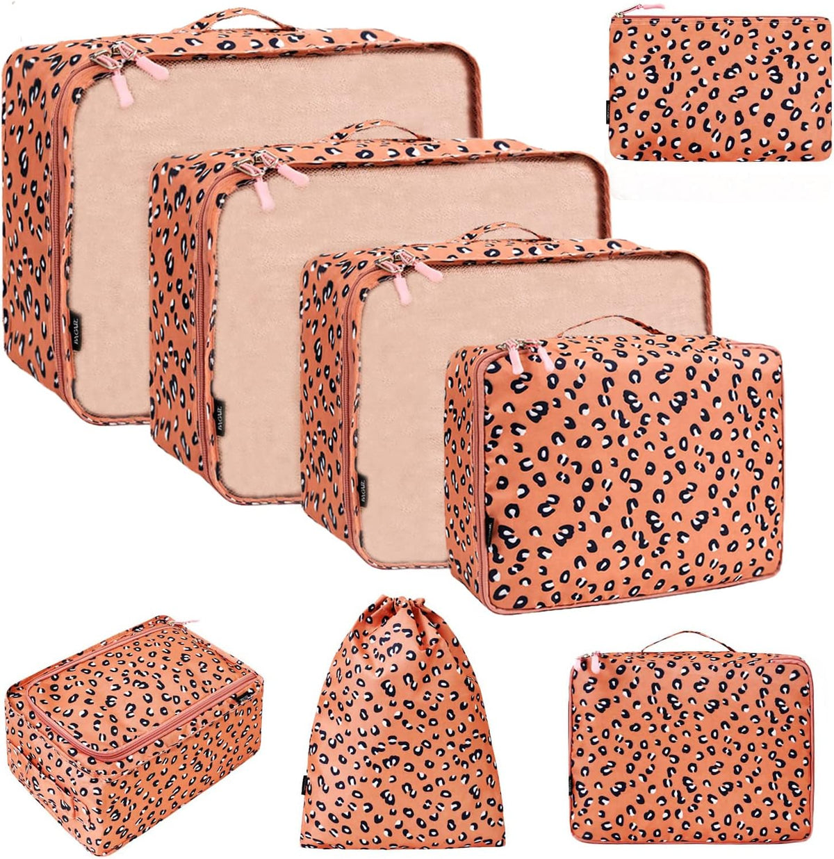 BAGAIL 8 Set Packing Cubes Luggage Packing Organizers for Travel Accessories-Matcha Green
